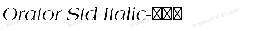 Orator Std Italic字体转换